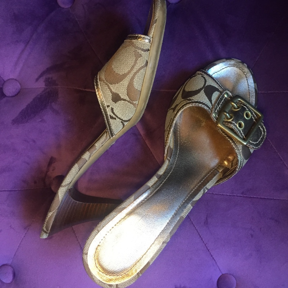 Coach Canvas Heels